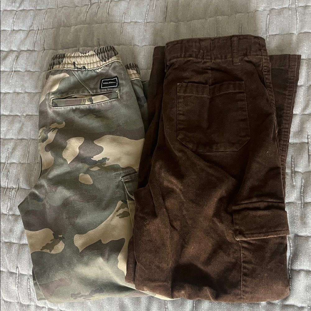 Volcom Multicolor Cargo Pants bundle boys size 10